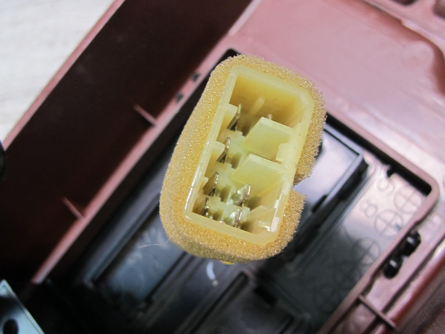 86-88 Mazda RX7 FC3S Center Console Trim Panel RED w Armrest & AAS Switch OEM