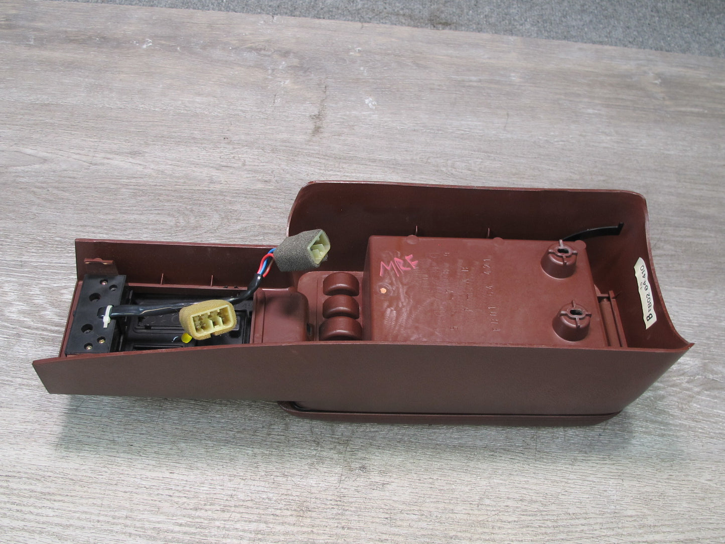 86-88 Mazda RX7 FC3S Center Console Trim Panel RED w Armrest & AAS Switch OEM