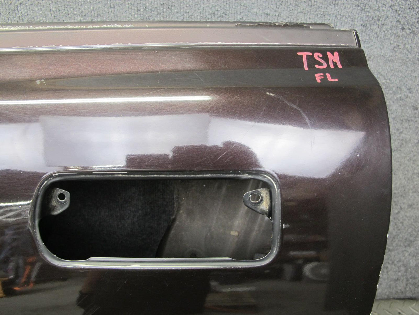 86-92 Toyota Supra MK3 NA Left Driver Door Shell Panel Black Ruby Pearl OEM