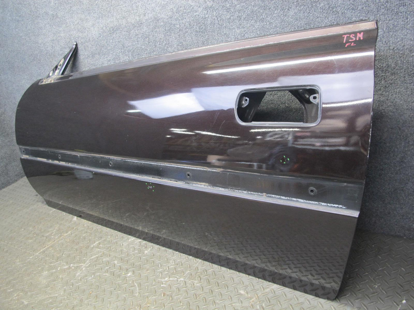 86-92 Toyota Supra MK3 NA Left Driver Door Shell Panel Black Ruby Pearl OEM