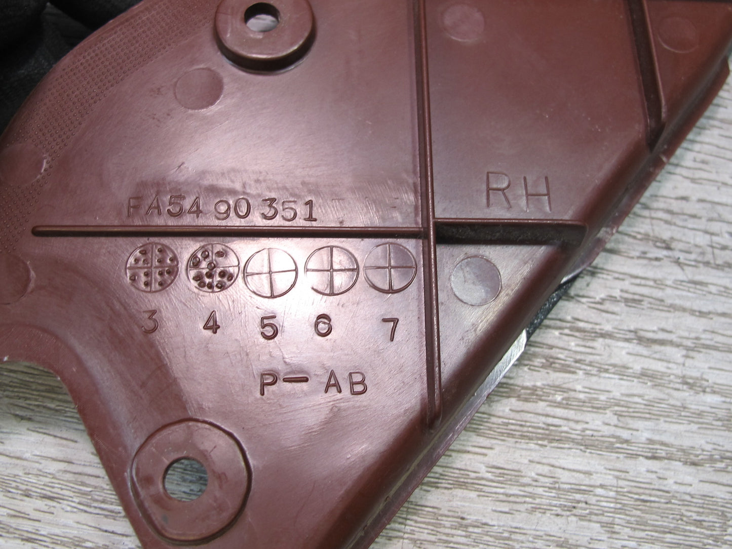 84-85 Mazda RX7 FB Front Right Dash Side Trim Panel END Cap Cover RED OEM