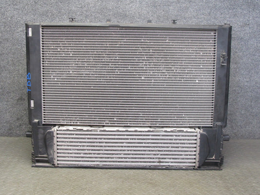 12-15 BMW F30 F32 N55 335i 335xi A/T Engine Cooling Radiator Intercooler Fan OEM
