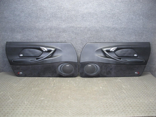 2003-2004 Porsche Boxster 986 Left & Right Side Interior Door Panel Black Set