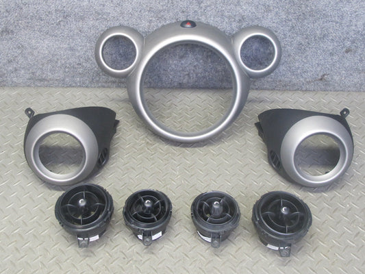 11-13 Mini Cooper S R60 Dash Speedo Air Vent Trim Bezel Cover Panel Set OEM