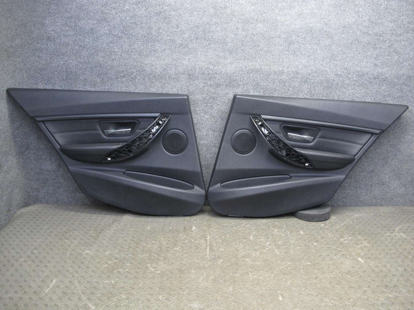 12-18 BMW F30 F31 3-SERIES Rear Door Interior Trim Cover Panel Set Black OEM