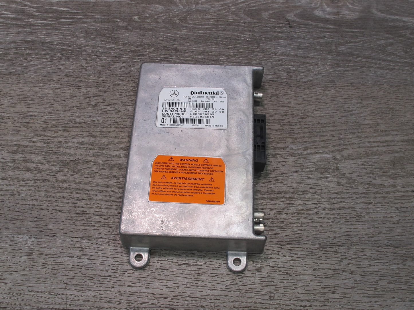 12-15 Mercedes W166 Ml-class Communication Voice Control Module 1669003400 OEM