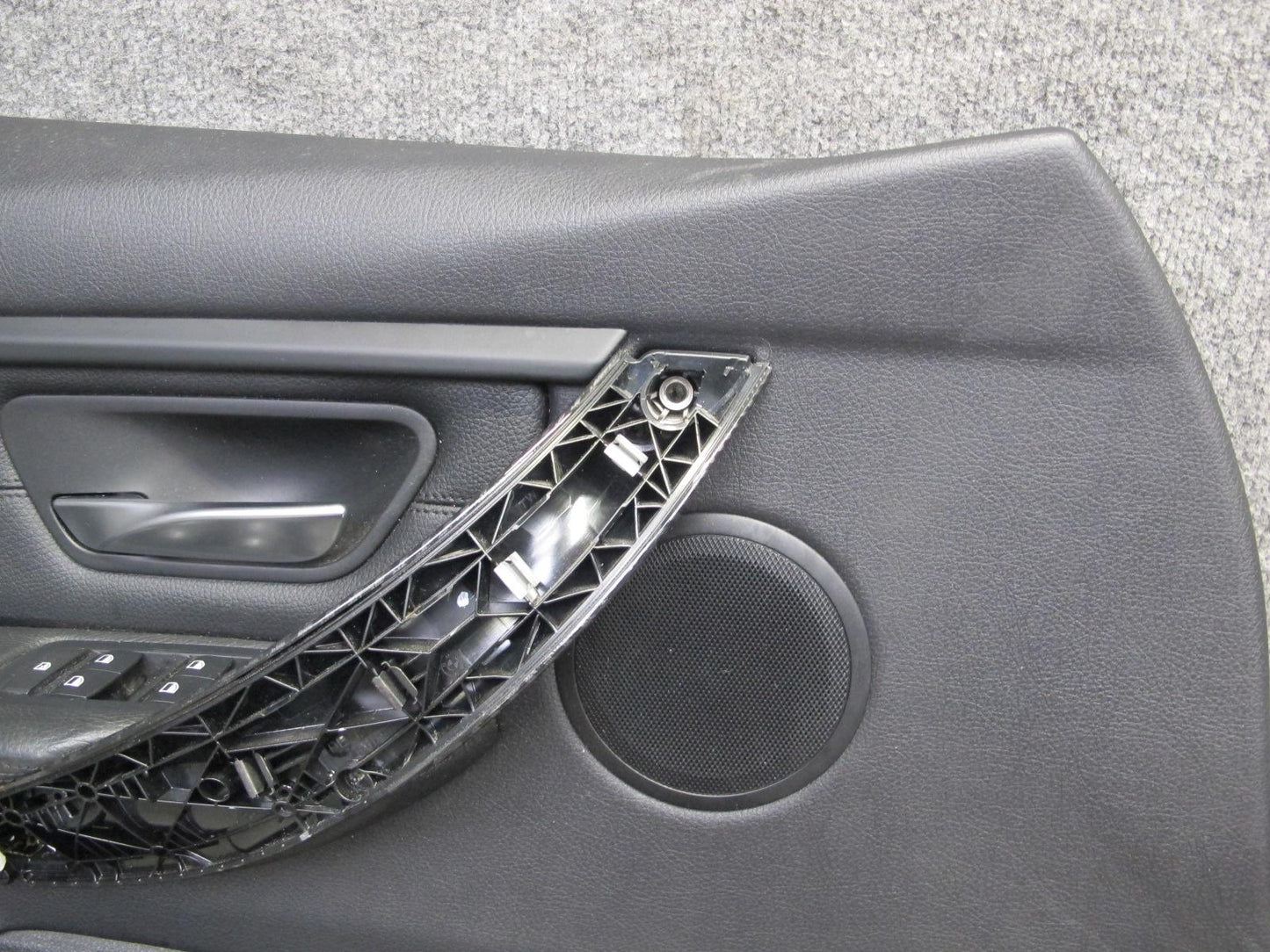 12-18 BMW F30 F31 3-SERIES Front Door Interior Trim Cover Panel Set Black OEM