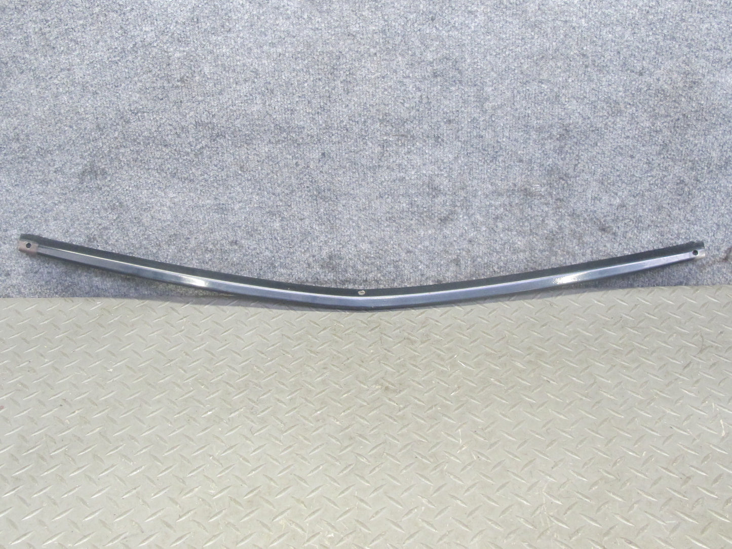 73-89 Mercedes R107 Front Bumper Center & Side Trim Molding Panel Set Black OEM