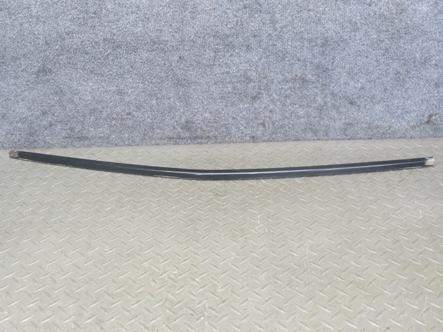 73-89 Mercedes R107 Front Bumper Center & Side Trim Molding Panel Set Black OEM