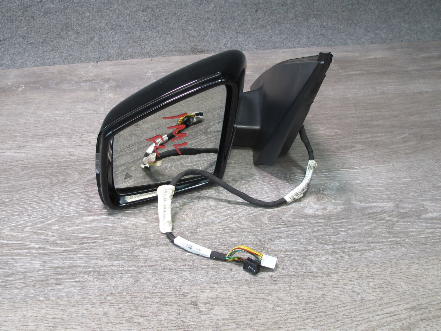 12-15 Mercedes X166 W166 GL ML Left Door Side View Mirror w Blind Spot OEM