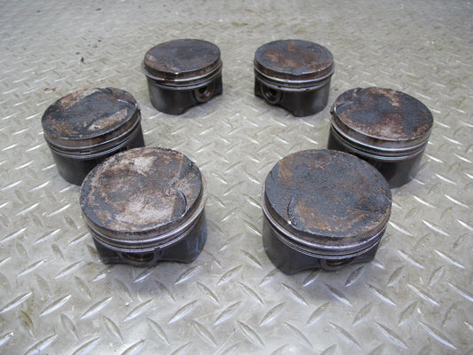 96-99 BMW E36 328i 2.8L M52B28 Set of 6 Engine Motor Piston 135k OEM