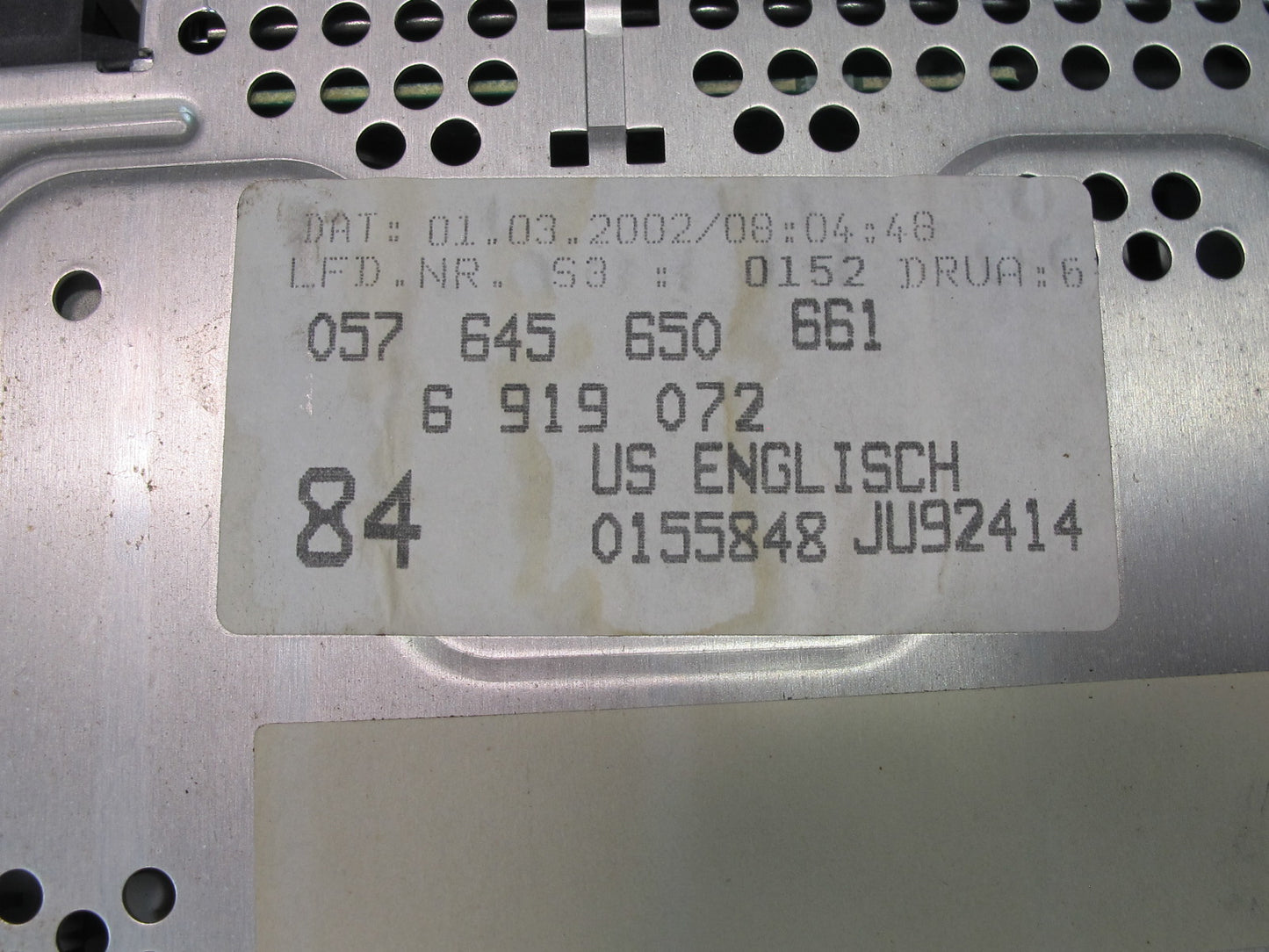 01-06 BMW E46 3-SERIES Radio Business CD Player Receiver 6919072 OEM