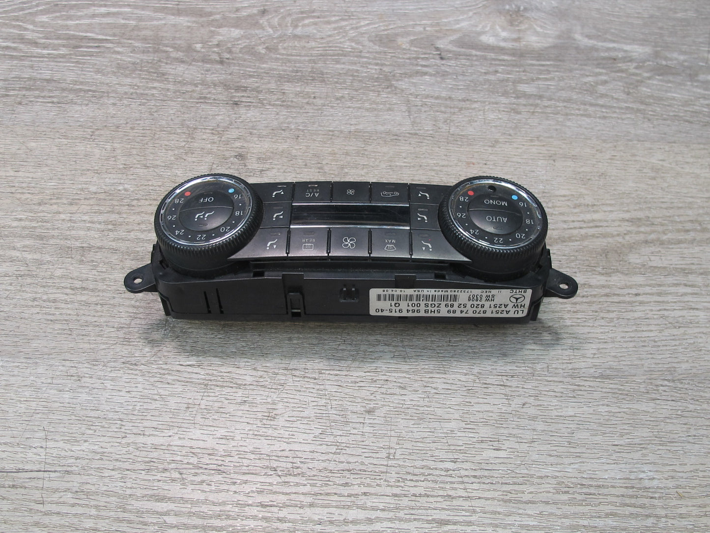 06-11 Mercedes W251 W164 R-class ML63 AMG Front Climate Control Switch Panel OEM