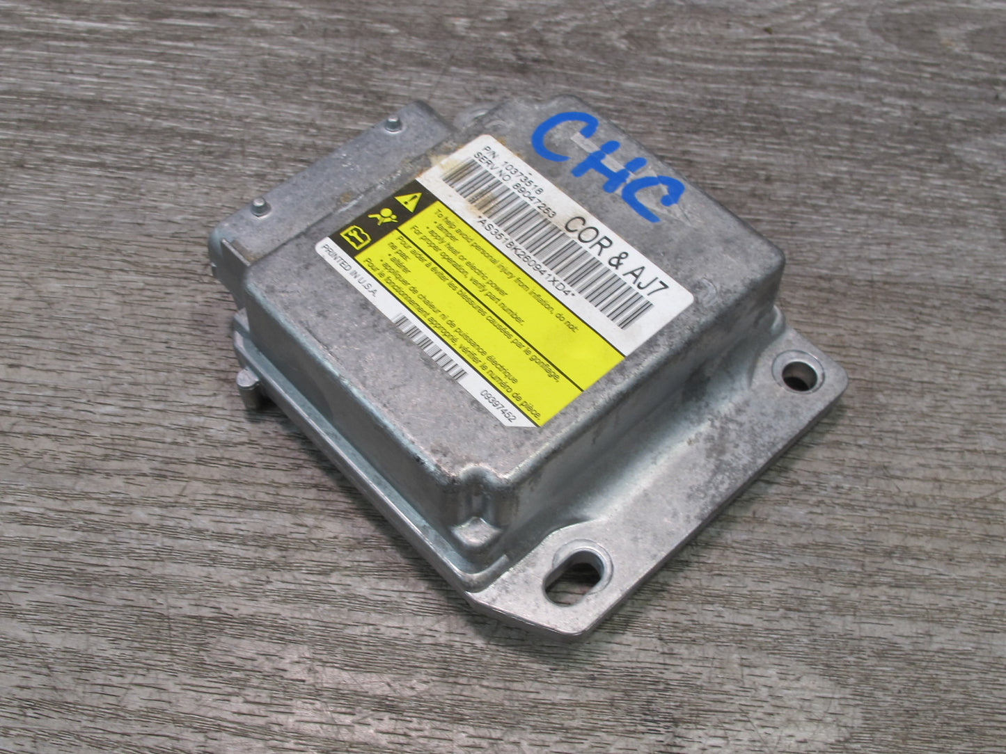 06-09 CHEVROLET CORVETTE C6 SRS AIRBAG CONTROL MODULE UNIT 10373518 OEM