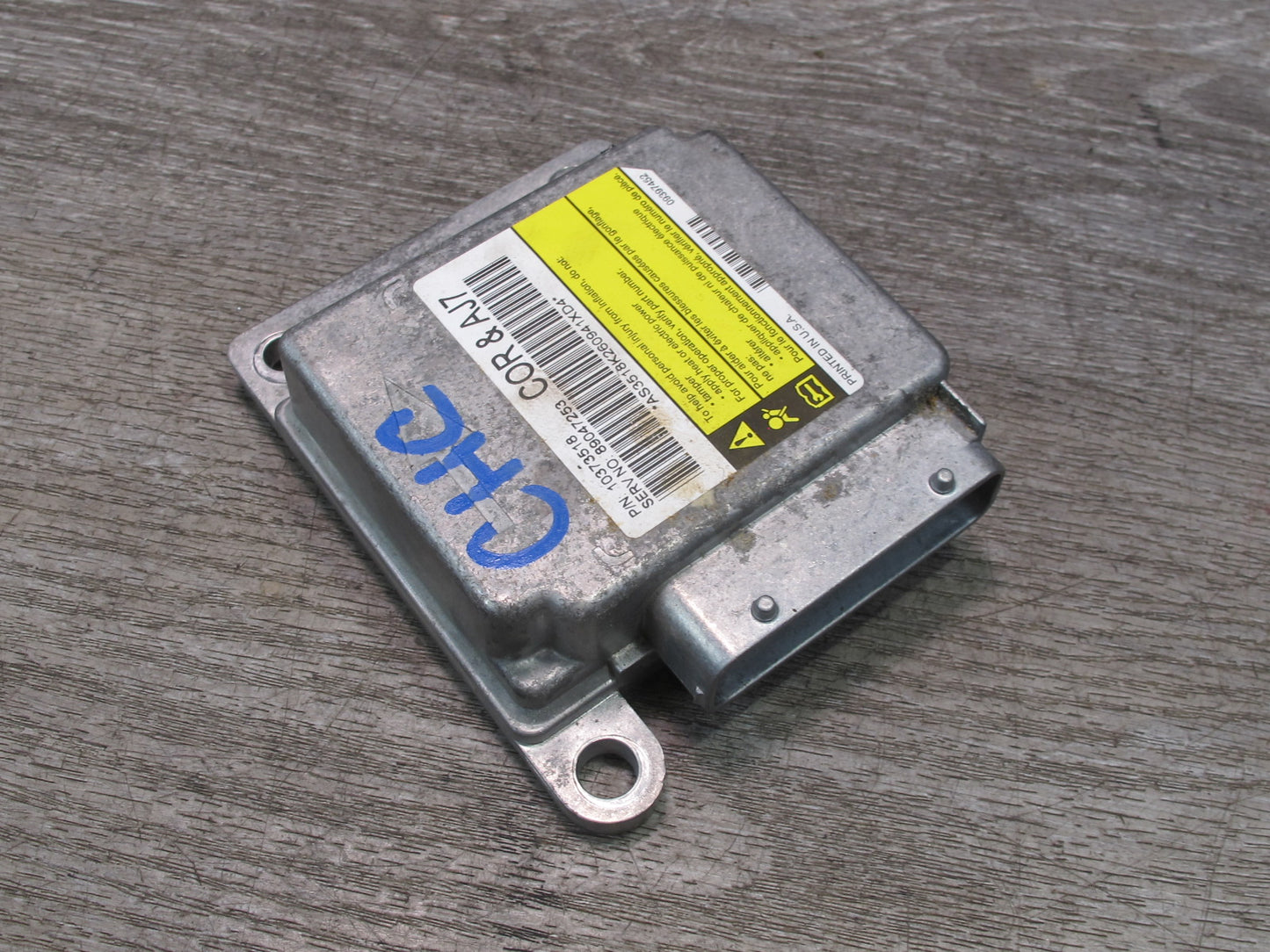 06-09 CHEVROLET CORVETTE C6 SRS AIRBAG CONTROL MODULE UNIT 10373518 OEM