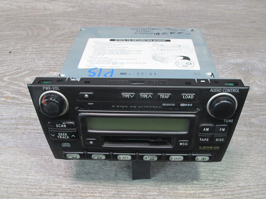 03-05 Lexus JCE10L IS300 Cassette AM FM Radio CD Player Receiver Head Unit OEM