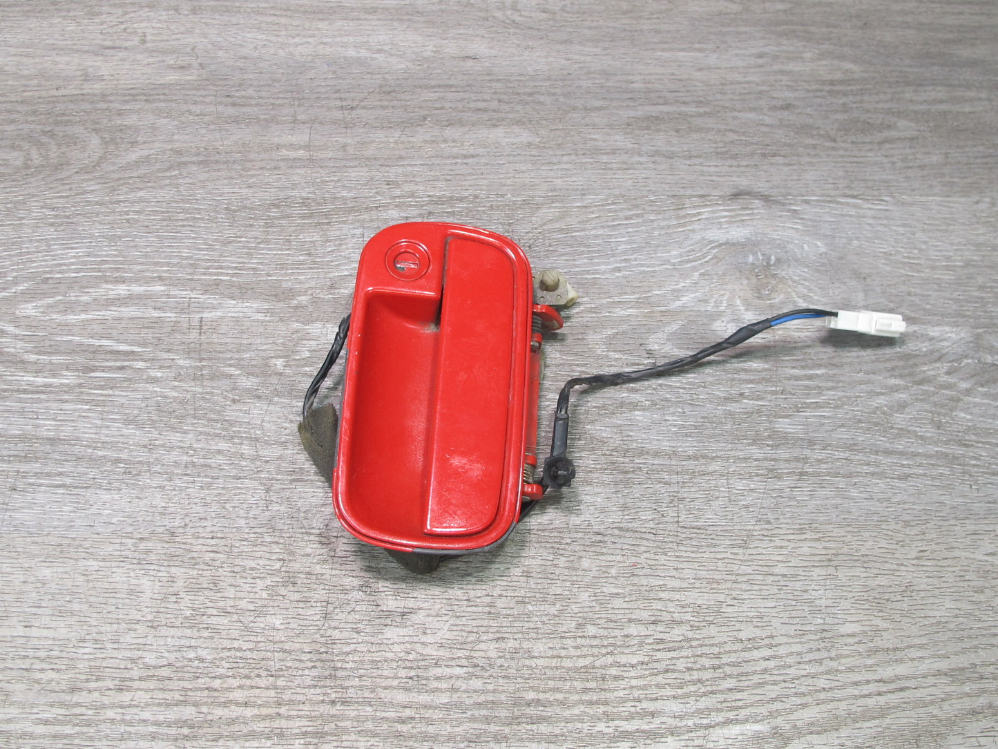 86-88 Mazda RX7 FC3S Set of 2 Left & Right Exterior Door Handle RED w Lock OEM