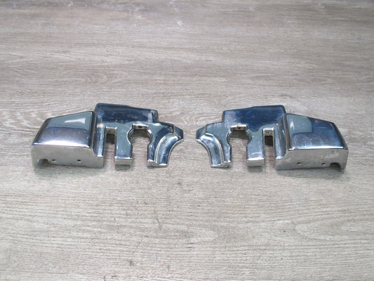 73-89 Mercedes R107 Convertible B Pillar TOP Hinge Latch Chrome Cover Set OEM