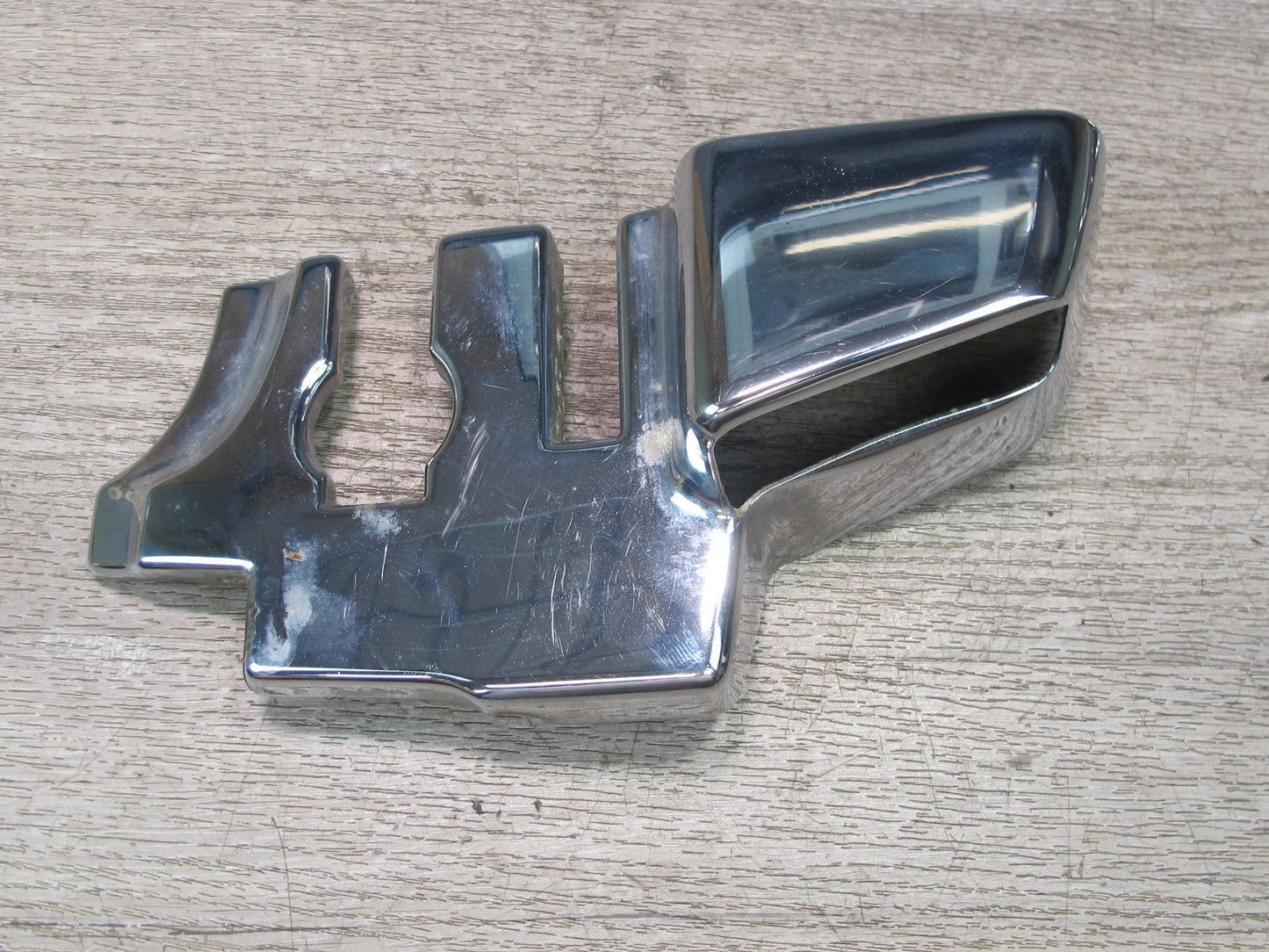 73-89 Mercedes R107 Convertible B Pillar TOP Hinge Latch Chrome Cover Set OEM
