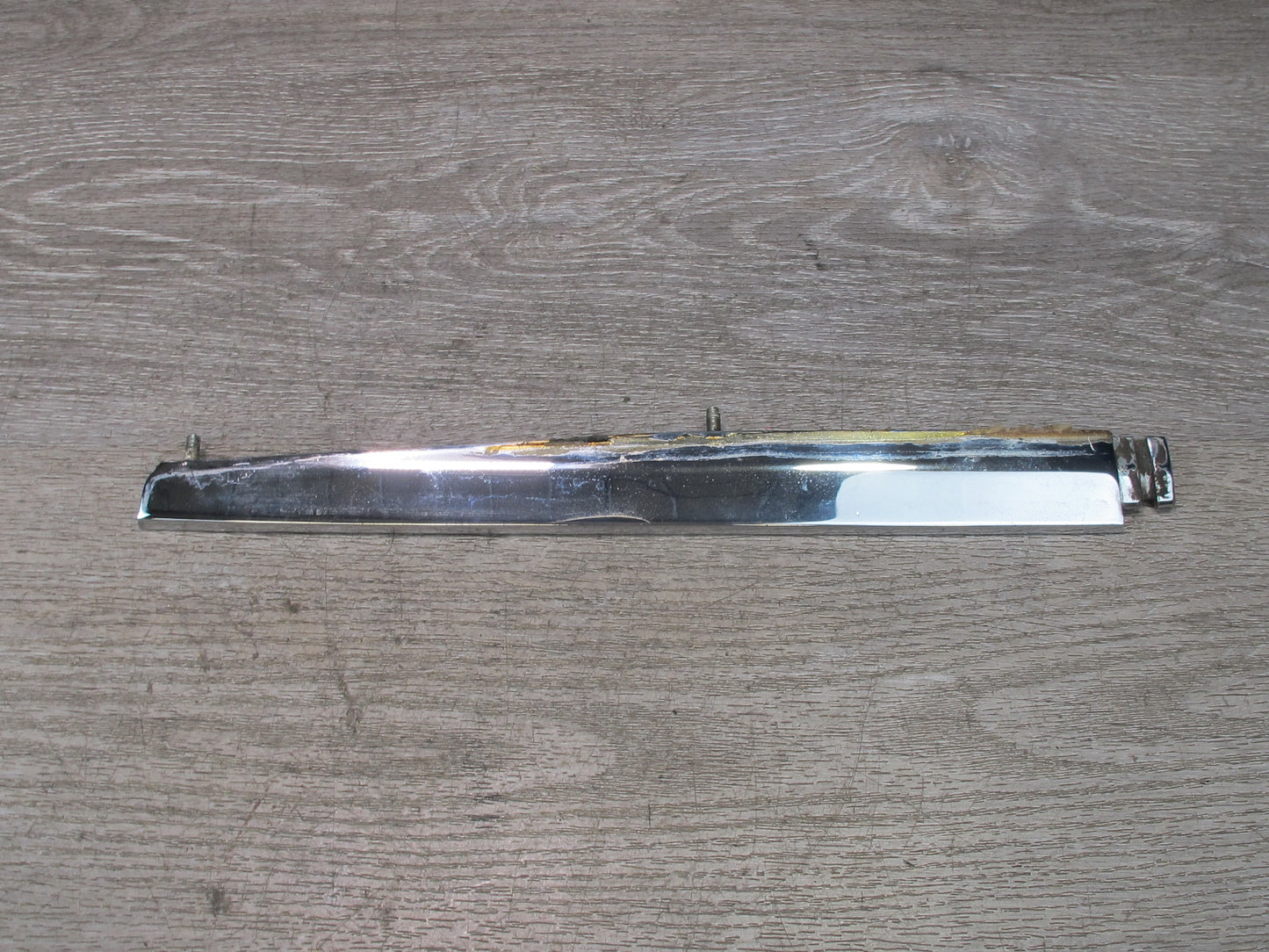 73-89 Mercedes R107 Rear Trunk Lid License Plate Light Lamp Chrome Molding OEM