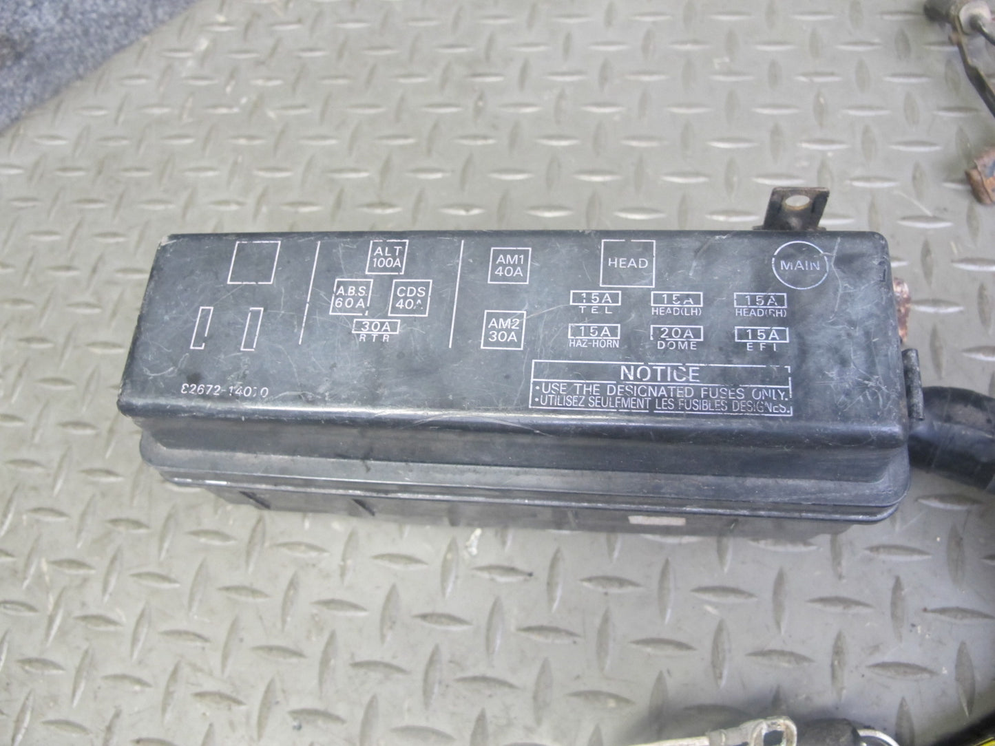 86-90 Toyota Supra MK3 7MGE Engine Bay Wire Wiring Harness w Fuse Relay Box OEM