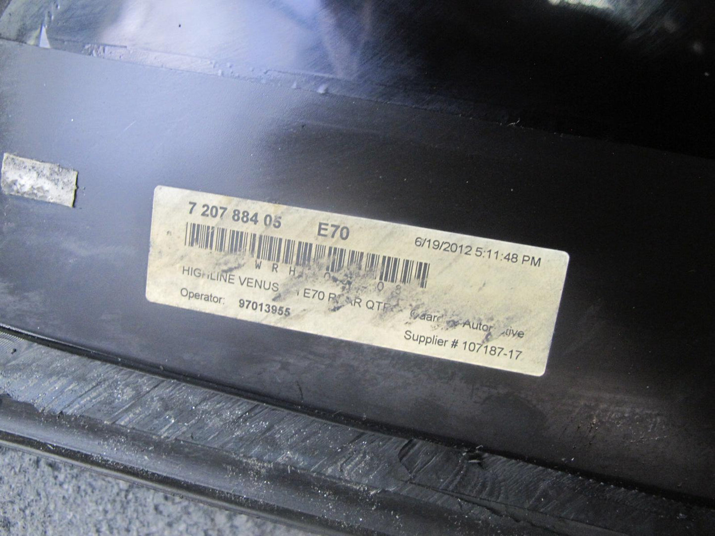 2007-2013 BMW E70 X5 Rear Right Quarter Glass Window 7207886