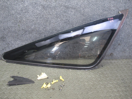 86-92 Toyota Supra MA70 Rear Right Quarter Glass Window w Molding & Hardware OEM