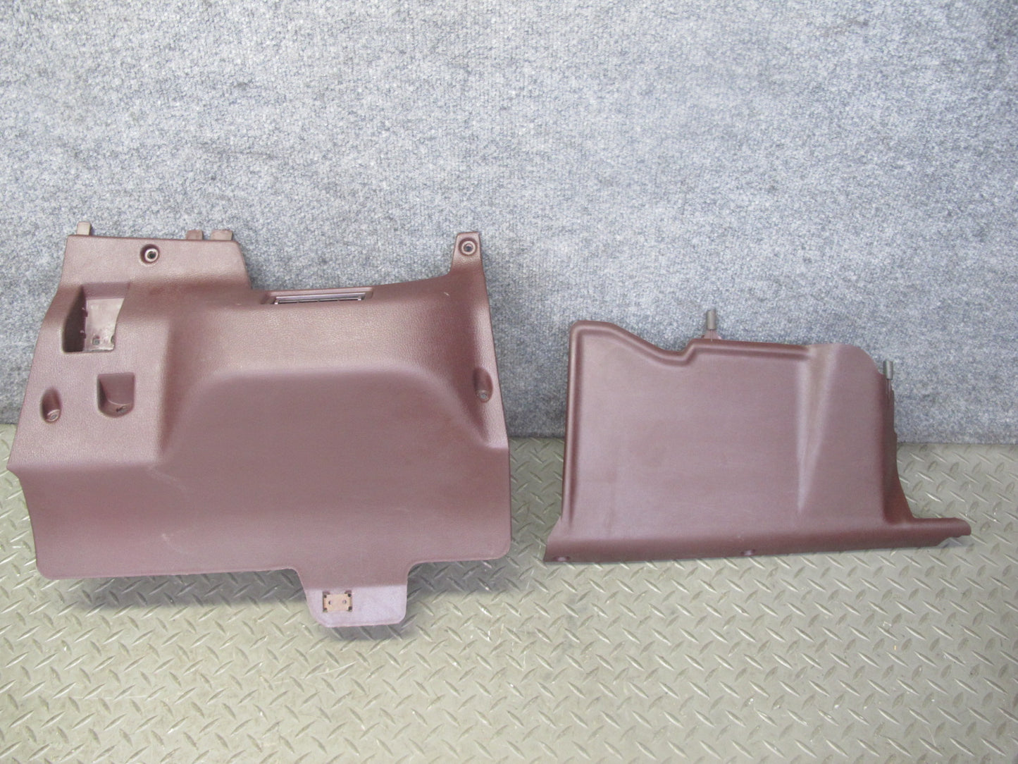 86-89 Toyota Supra MA70L Front Left & Right Lower Knee Trim Panel Set Maroon OEM