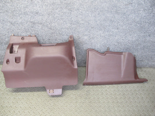 86-89 Toyota Supra MA70L Front Left & Right Lower Knee Trim Panel Set Maroon OEM
