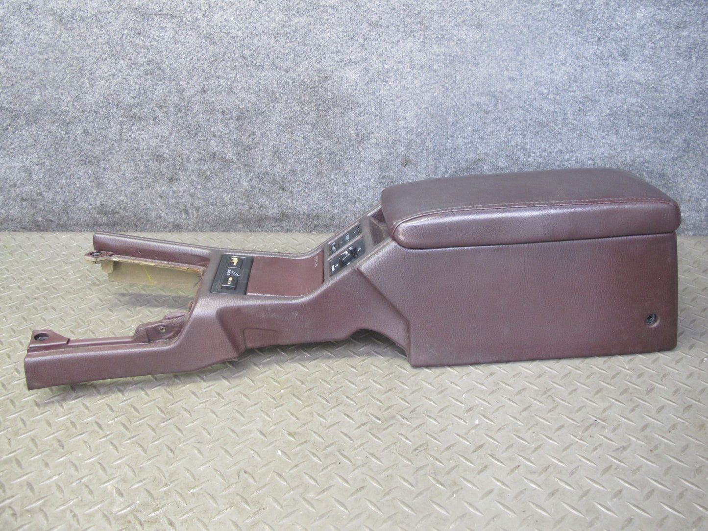 1989 Toyota Supra MA70L Center Console Trim Cover Panel w Switches Maroon OEM