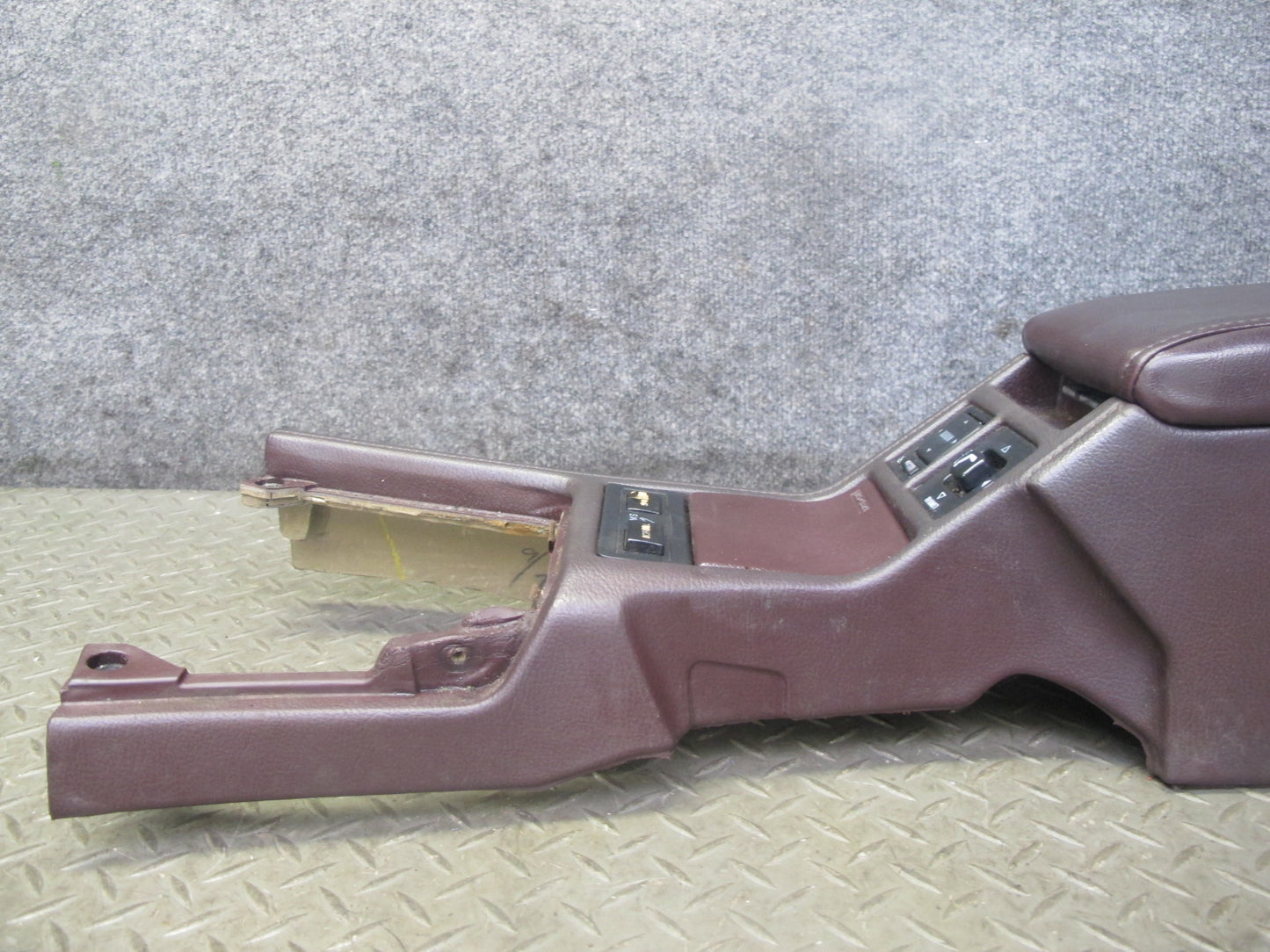 1989 Toyota Supra MA70L Center Console Trim Cover Panel w Switches Maroon OEM