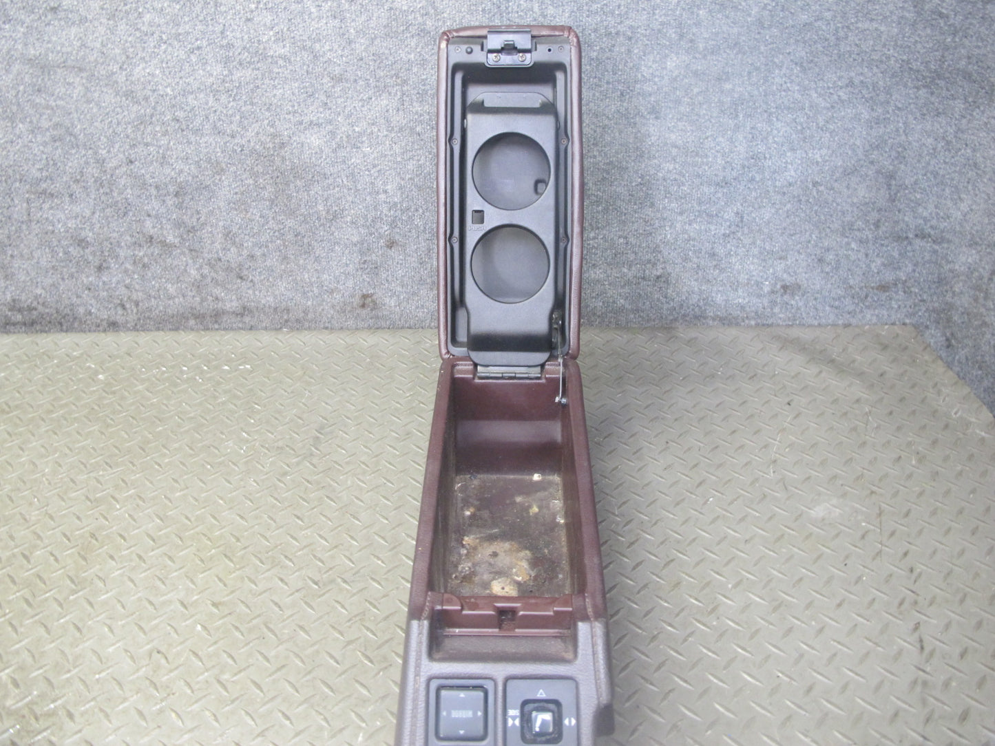 1989 Toyota Supra MA70L Center Console Trim Cover Panel w Switches Maroon OEM