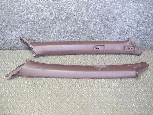 86-92 Toyota Supra MA70L Front Interior A Pillar Trim Cover Panel Set Maroon OEM