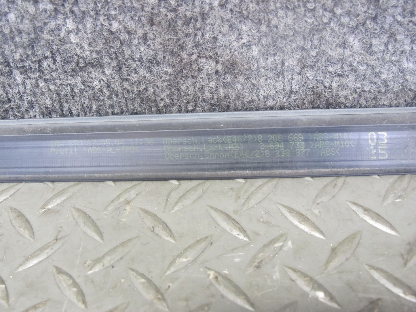 01-06 BMW E46 Coupe Convertible Set of 4 Door & Quarter Trim Molding Blue OEM