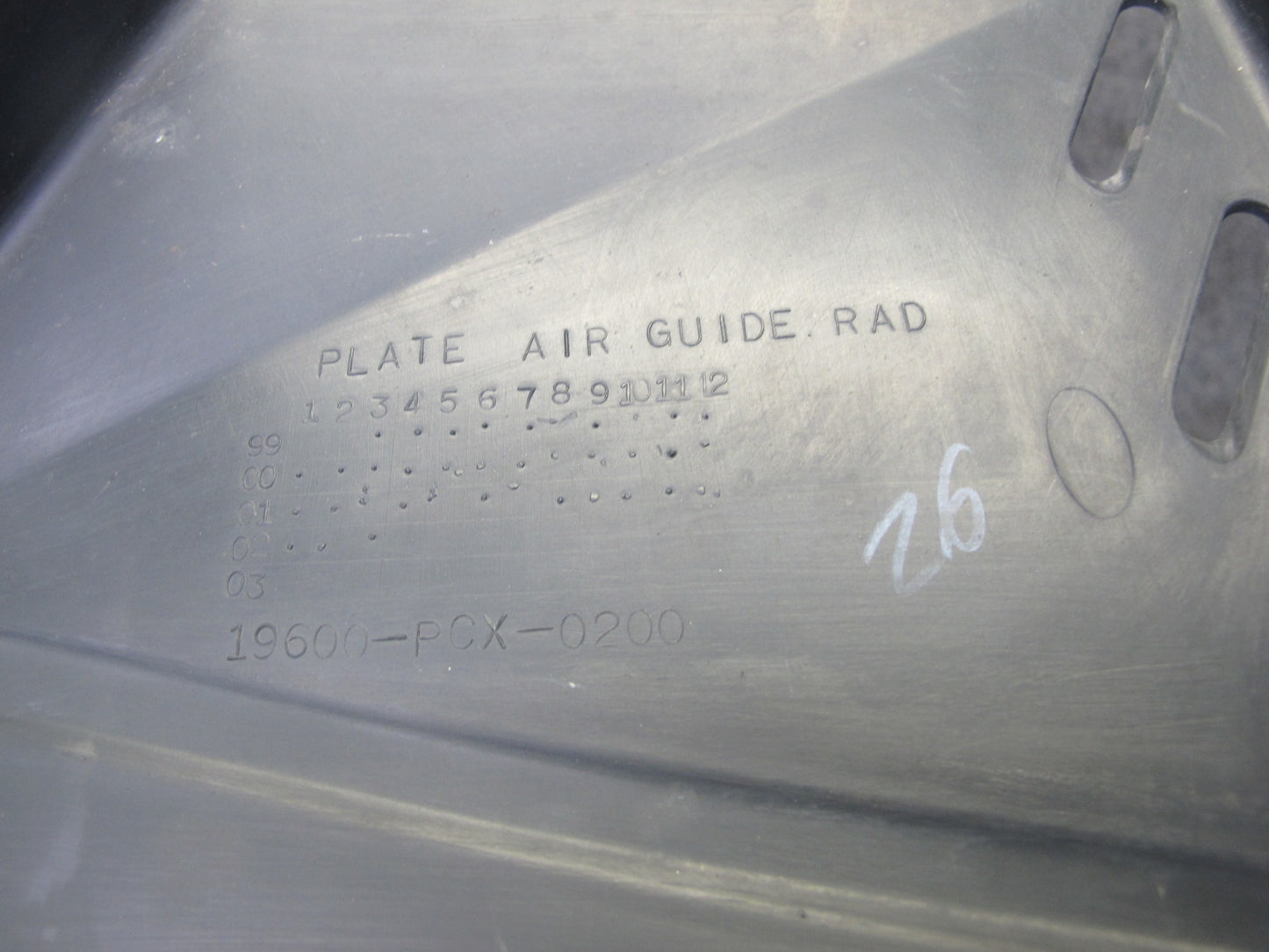 00-09 Honda S2000 Front Air Intake Guide Plate Panel 19601-PCX-0000