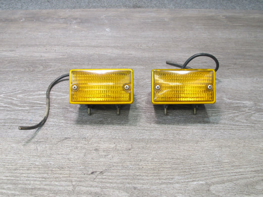 73-89 Mercedes R107 Set of 2 Front Bumper Left & Right Turn Signal Light OEM