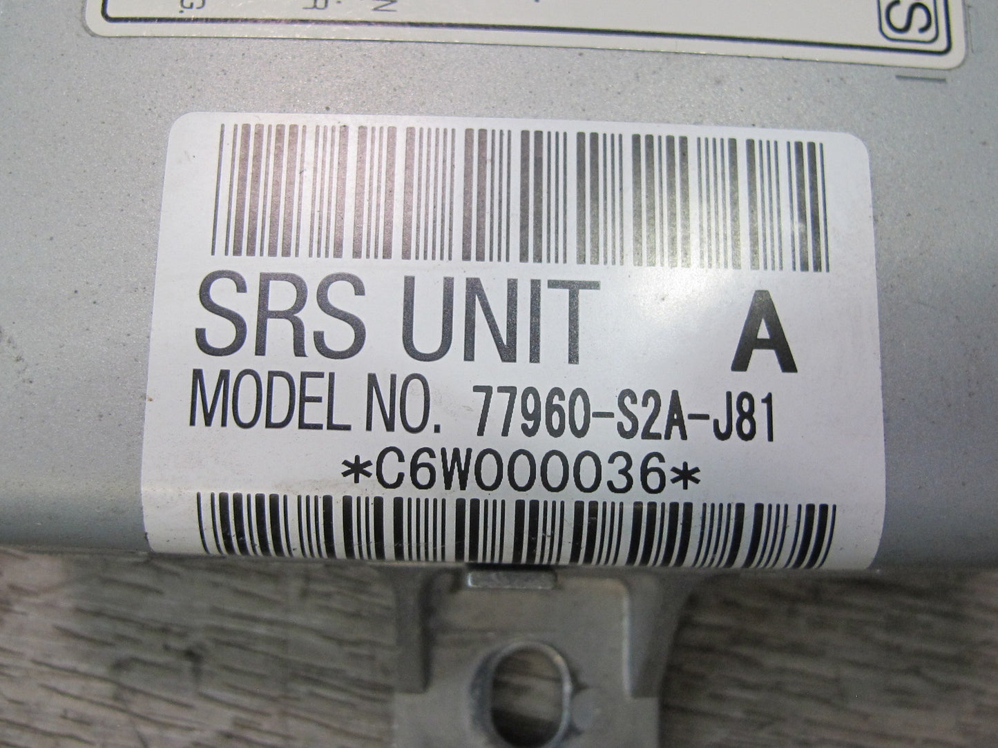 00-05 HONDA S2000 SRS AIRBAG CONTROL MODULE UNIT 77960-S2A-J81 OEM