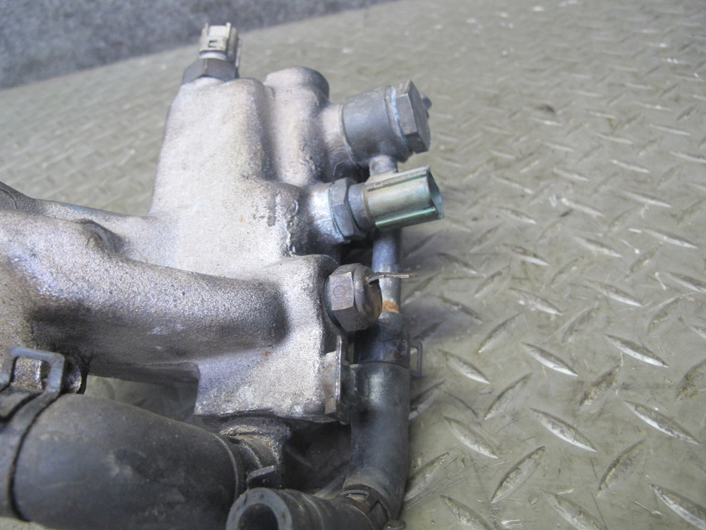 89-92 Toyota Supra MK3 7MGE NON Turbo Thermostat Housing w Sensors 71K Miles OEM