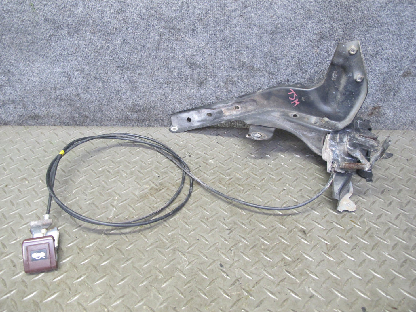 89-90 Toyota Supra MA70L Front Hood Lock Release Handle w Cable & Bracket OEM