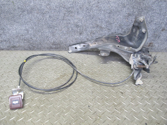 89-90 Toyota Supra MA70L Front Hood Lock Release Handle w Cable & Bracket OEM