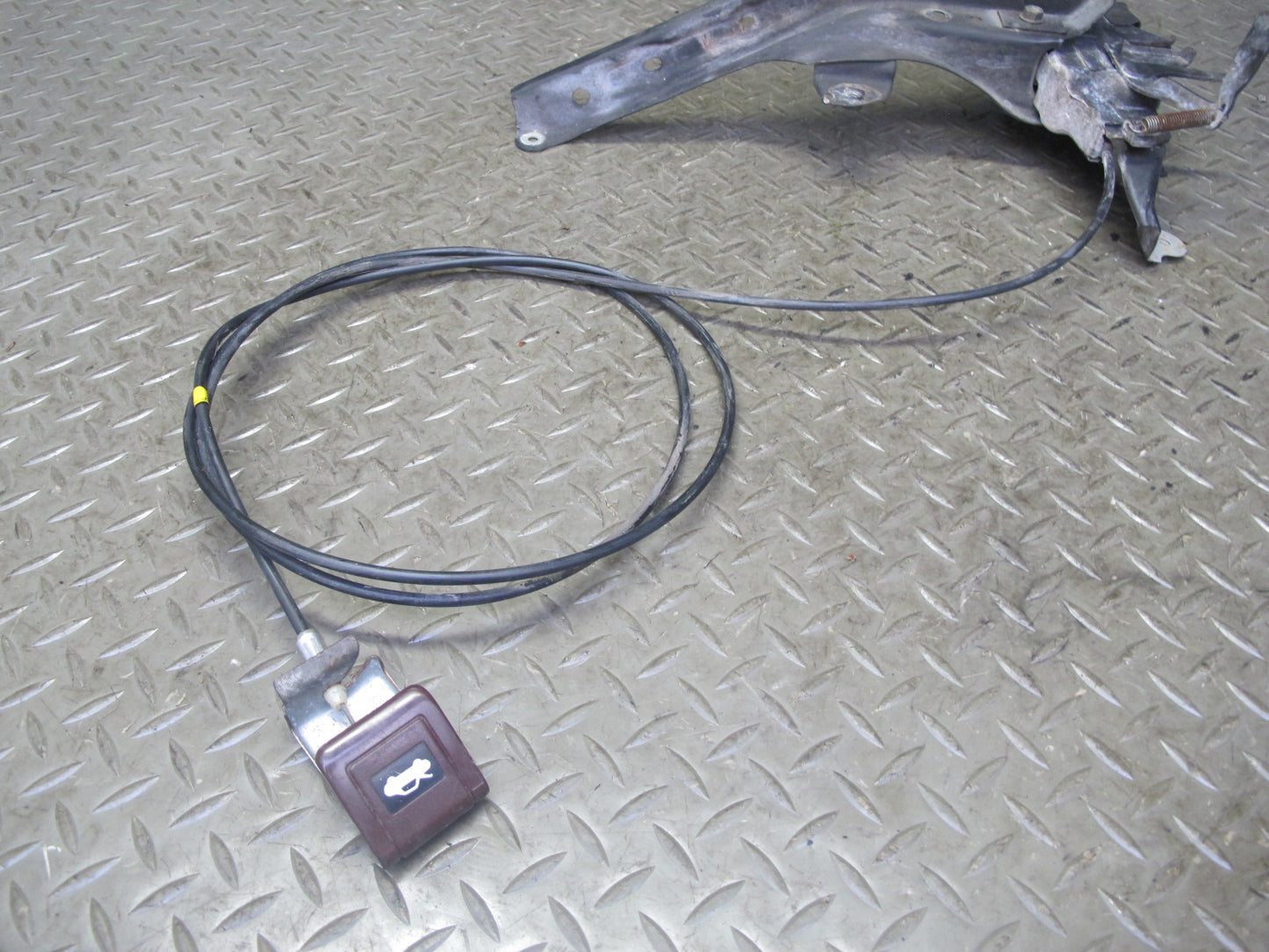 89-90 Toyota Supra MA70L Front Hood Lock Release Handle w Cable & Bracket OEM