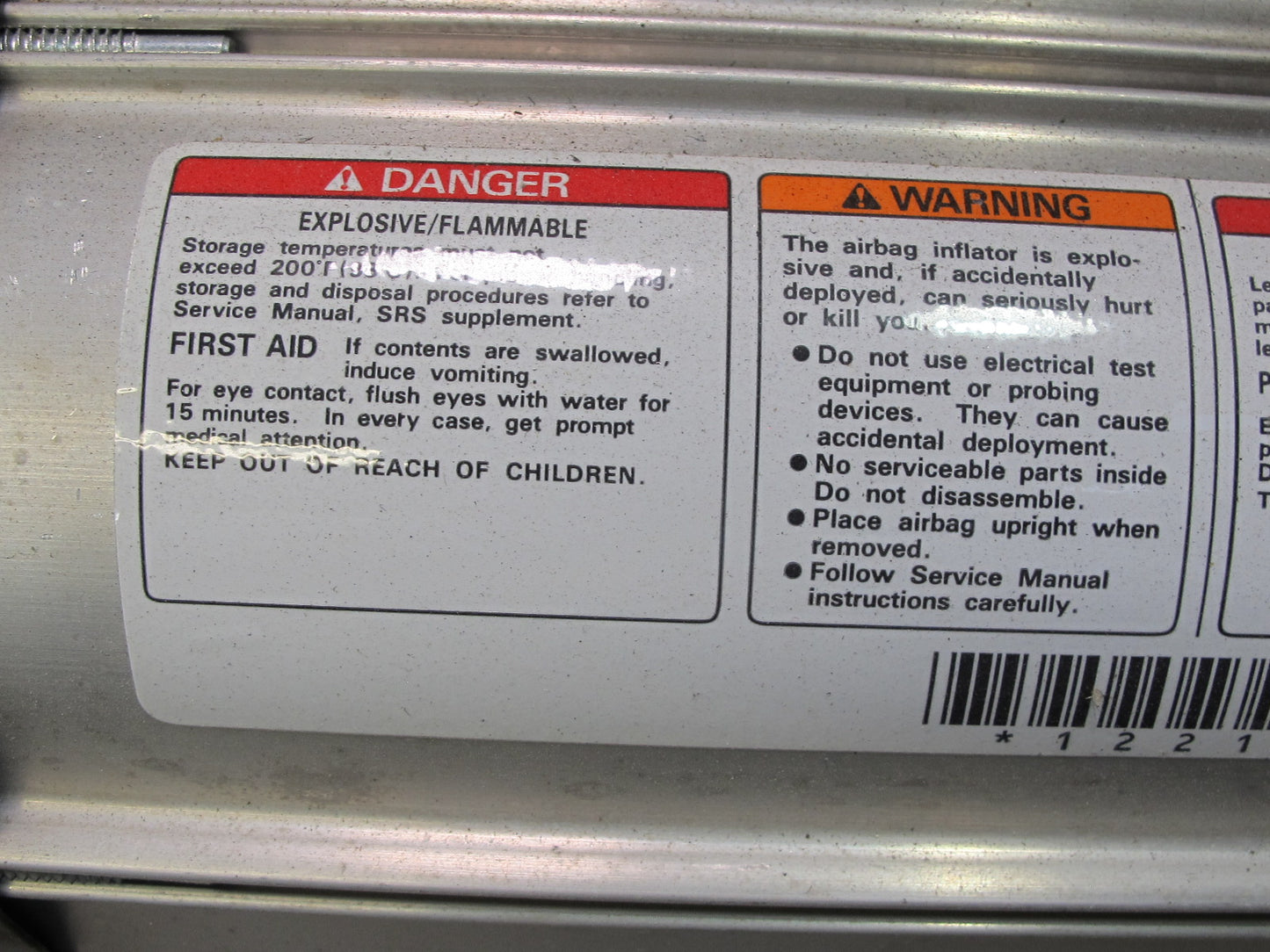 00-03 HONDA S2000 FRONT RIGHT PASSENGER SIDE DASH SRS AIRBAG OEM