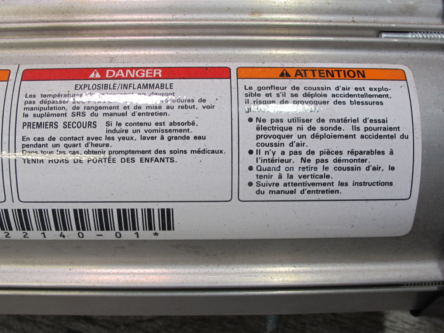 00-03 HONDA S2000 FRONT RIGHT PASSENGER SIDE DASH SRS AIRBAG OEM