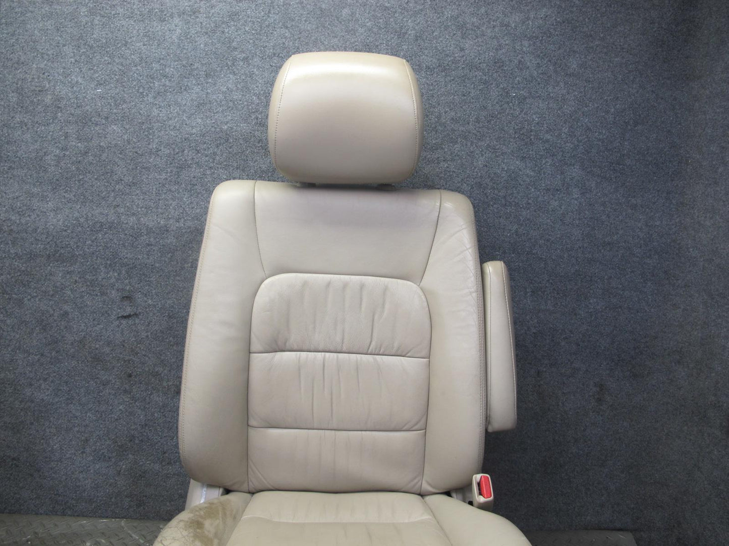 03-07 Lexus LX470 Front Left & Right Leather Seat Headrest Screen Ivory Set of 2