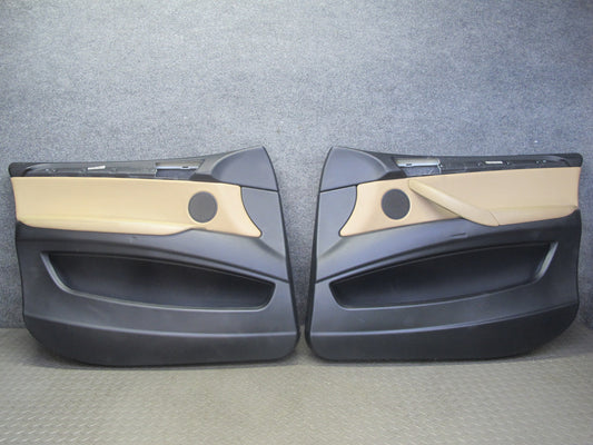 2007-2013 BMW E70 X5 Front Left & Right Door Interior Trim Cover Panel Set of 2