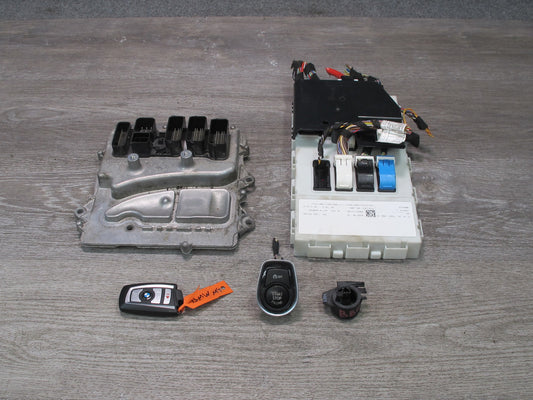 2015-2018 BMW F82 M4 S55 Engine ECU DME BCM BCU Immo Start Stop KEY Set