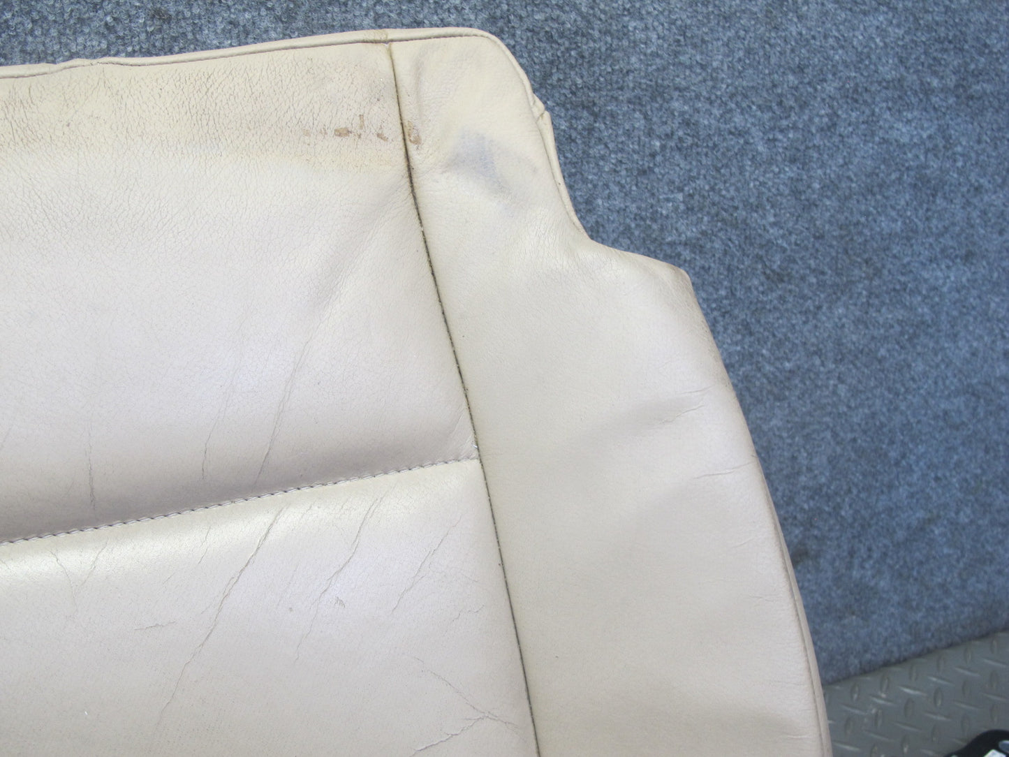 01-06 BMW E46 Convertible Front Right Seat Lower Cushion Leather Beige OEM