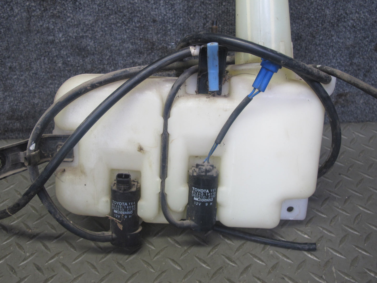 89-90 Toyota Supra MK3 MA70L Windshield Washer Fluid Reservoir Tank w Pumps OEM