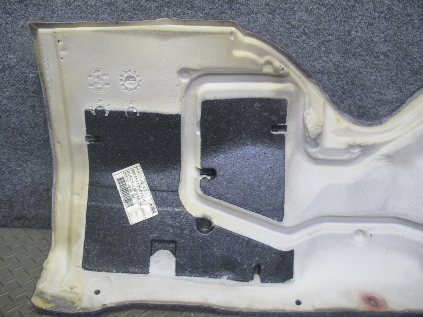 1997-2004 Porsche Boxster 986 Rear Engine Compartment Carpet Liner Trim Cover