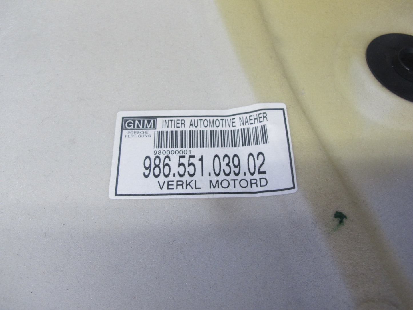 1997-2004 Porsche Boxster 986 Engine Motor Carpet Liner Trim Cover